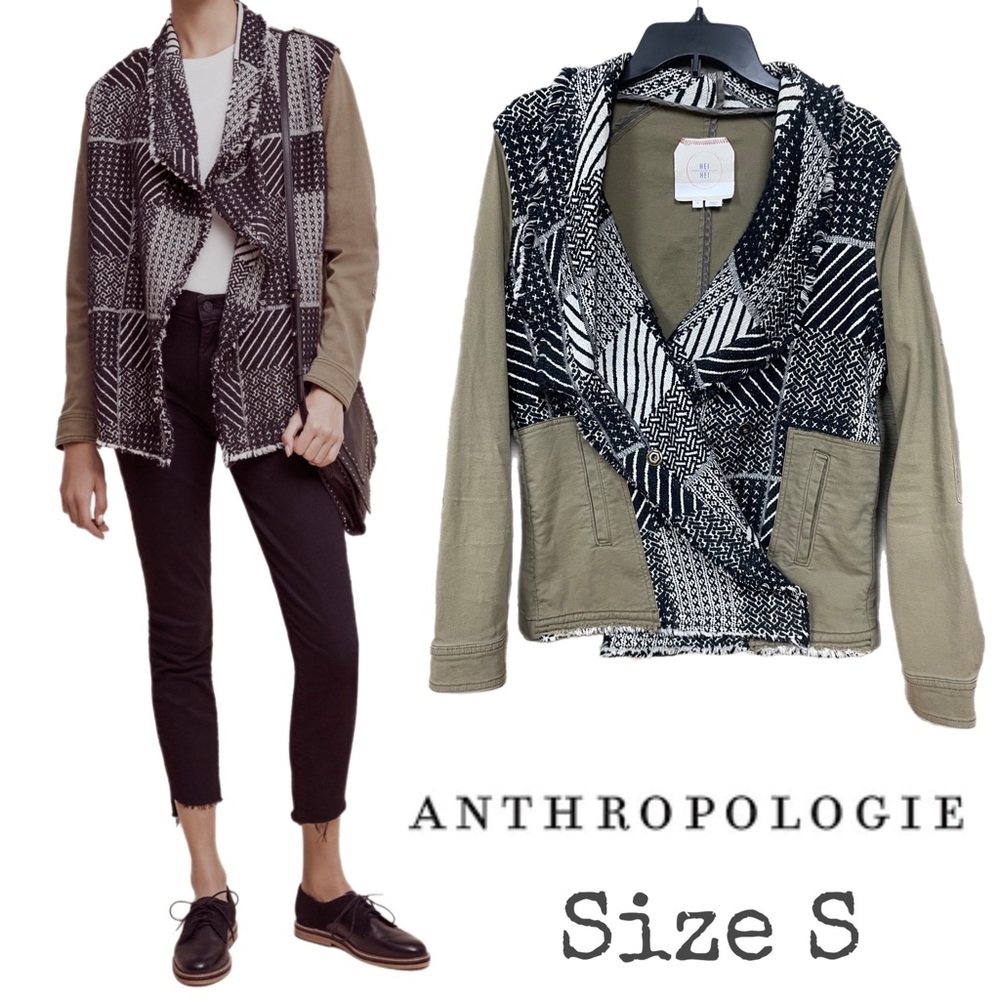 Hei Hei by Anthropologie  Fieldwork Anorak Military Jacket size Small